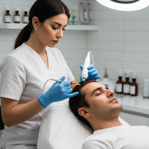 تزریق پی آر پی موی سر برای درمان ریزش مو در مطب دکتر امین صادقی لاهیجان